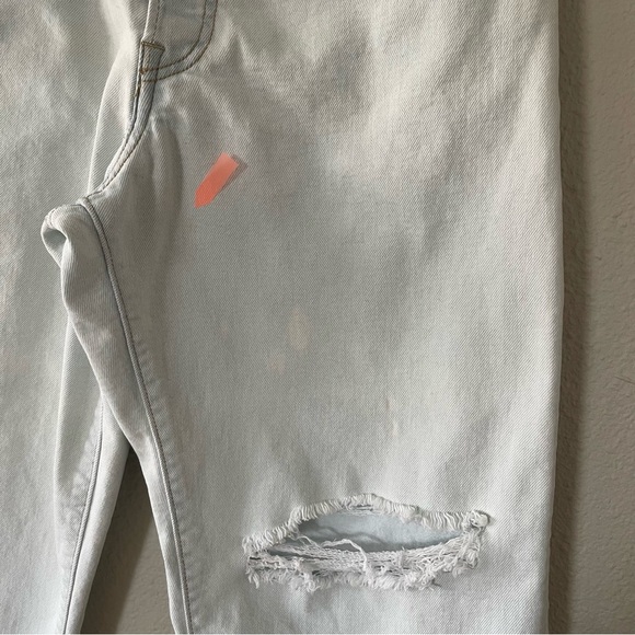 Levi's Ribcage Straight Ankle Jeans Women's 29 Light Blue Wash Ripped Distressed - Picture 5 of 15